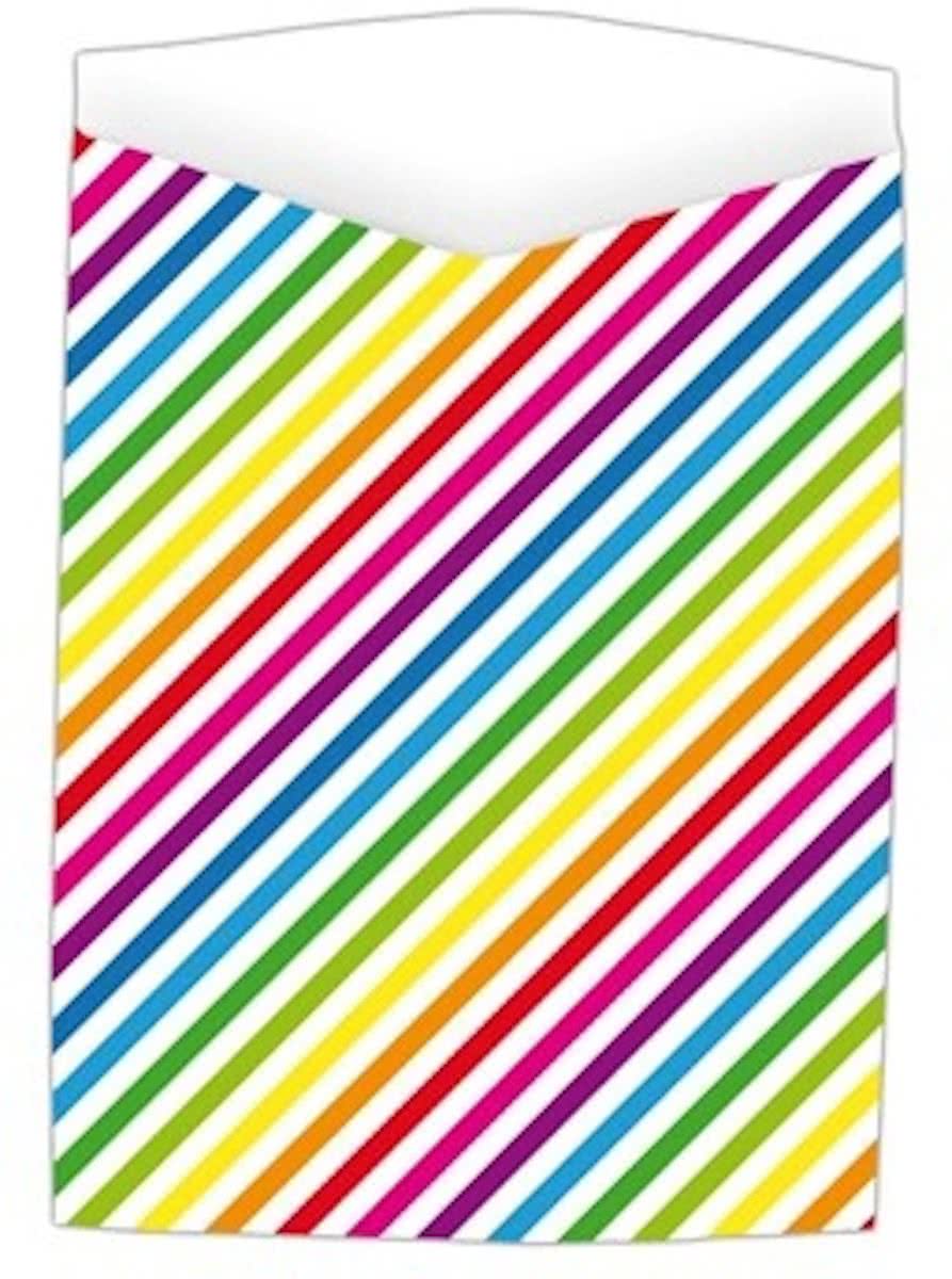 Cadeauzakjes Festival Stripes - 23x31,5cm - 80gr - 250 stuks | Fourniturenzakjes / Kadozakjes / Geschenkzakjes